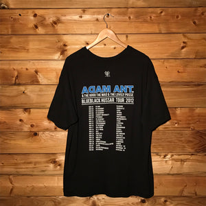 2012 Adam Ant Blueblack Hussar Europe Tour t shirt