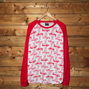 Stüssy World Tour Script Spellout AOP long sleeve t shirt