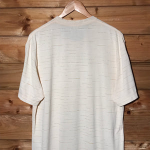 90s Stone Island Italy Centre Spellout Striped t shirt