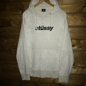 Stüssy Reflective Dotted Centre Spellout hoodie