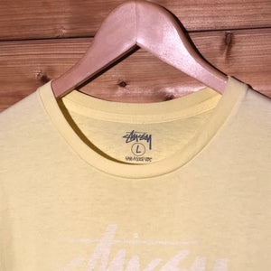 Stüssy Guam Palm Tree Centre Script Spellout t shirt
