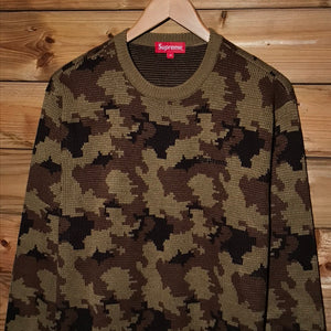 2016 Supreme Digi Camouflage knit sweatshirt