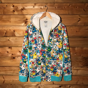 2007 Stüssy Headz Collection AOP zip up hoodie