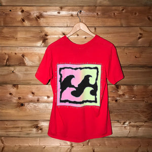 1989 Billabong Neon Gradient Wave t shirt