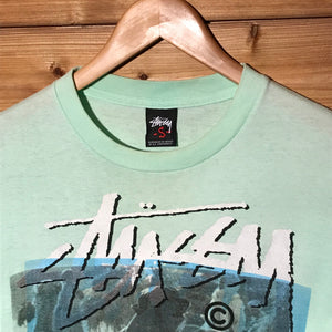 Stüssy One World One Love Camel Photo t shirt