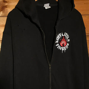 Stiff Little Fingers Graffiti Spellout zip up hoodie