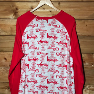 Stüssy World Tour Script Spellout AOP long sleeve t shirt