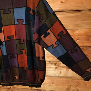 90s The Alpaca Collection Puzzle Style knit sweatshirt
