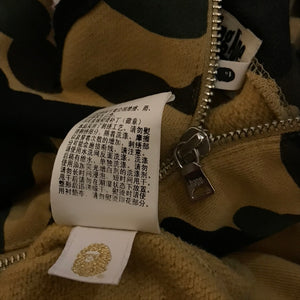Bape, A Bathing Ape Ultimate First Camo PONR Shark Face half zip up hoodie
