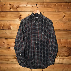 90s Burberry Nova Check Pattern long sleeve button up shirt