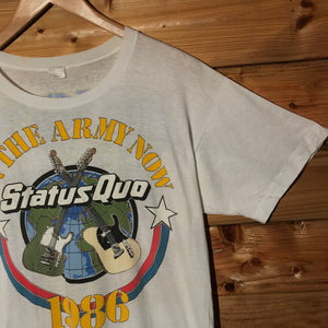 1986 Status Quo In The Army Now UK Tour t shirt