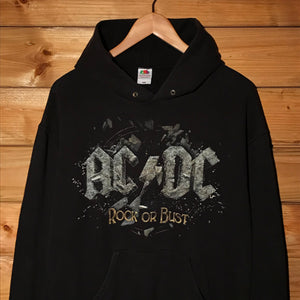 AC/DC Rock Or Bust Centre Spellout Band hoodie