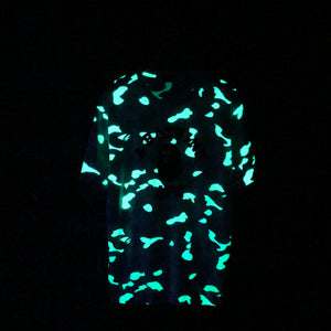 Bape, A Bathing Ape College Glow In The Dark Camo AOP t shirt