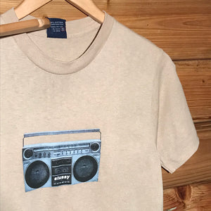 90s Stüssy Boombox Centre Spellout t shirt
