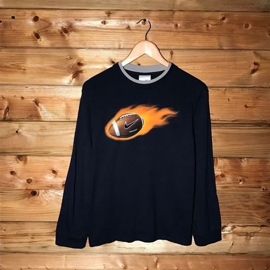 2005 Nike Burn it Down Rugby Ball long sleeve t shirt