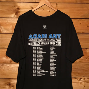 2012 Adam Ant Blueblack Hussar Europe Tour t shirt