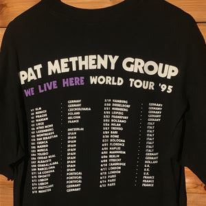 1995 Pat Metheny Group We Live Here World Tour t shirt