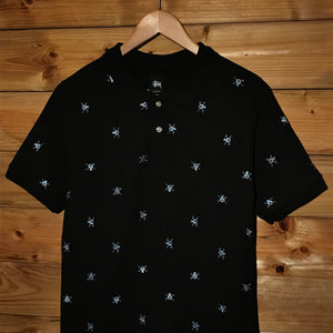 Stüssy Surf Skate Skull AOP polo t shirt