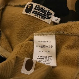 Bape, A Bathing Ape Ultimate First Camo PONR Shark Face half zip up hoodie