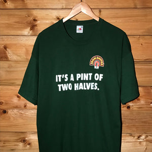 John Smith's It's A Pint Of Two Halves Spellout Promo t shirt