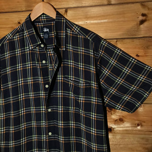 Stüssy Plaid Pattern short sleeve button up shirt