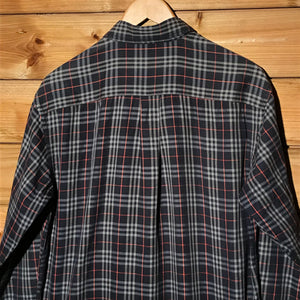 90s Burberry Nova Check Pattern long sleeve button up shirt