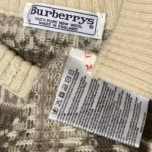 90s Burberry Golf Landscape Design Centre Spellout knit sweatshirt