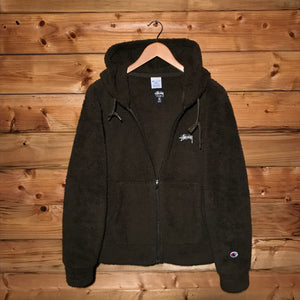 2014 Stüssy x Champion Corner Script Sherpa Fleece jacket