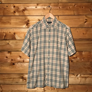 Burberry Nova Check Pattern short sleeve button up shirt