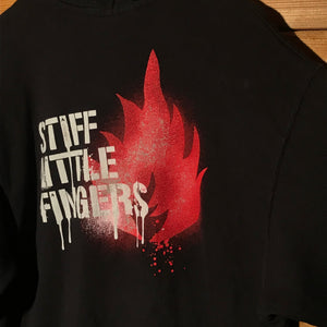 Stiff Little Fingers Graffiti Spellout zip up hoodie