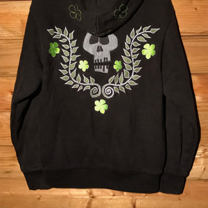 2006 Stüssy x Leilow Centre Spellout Floral zip up hoodie