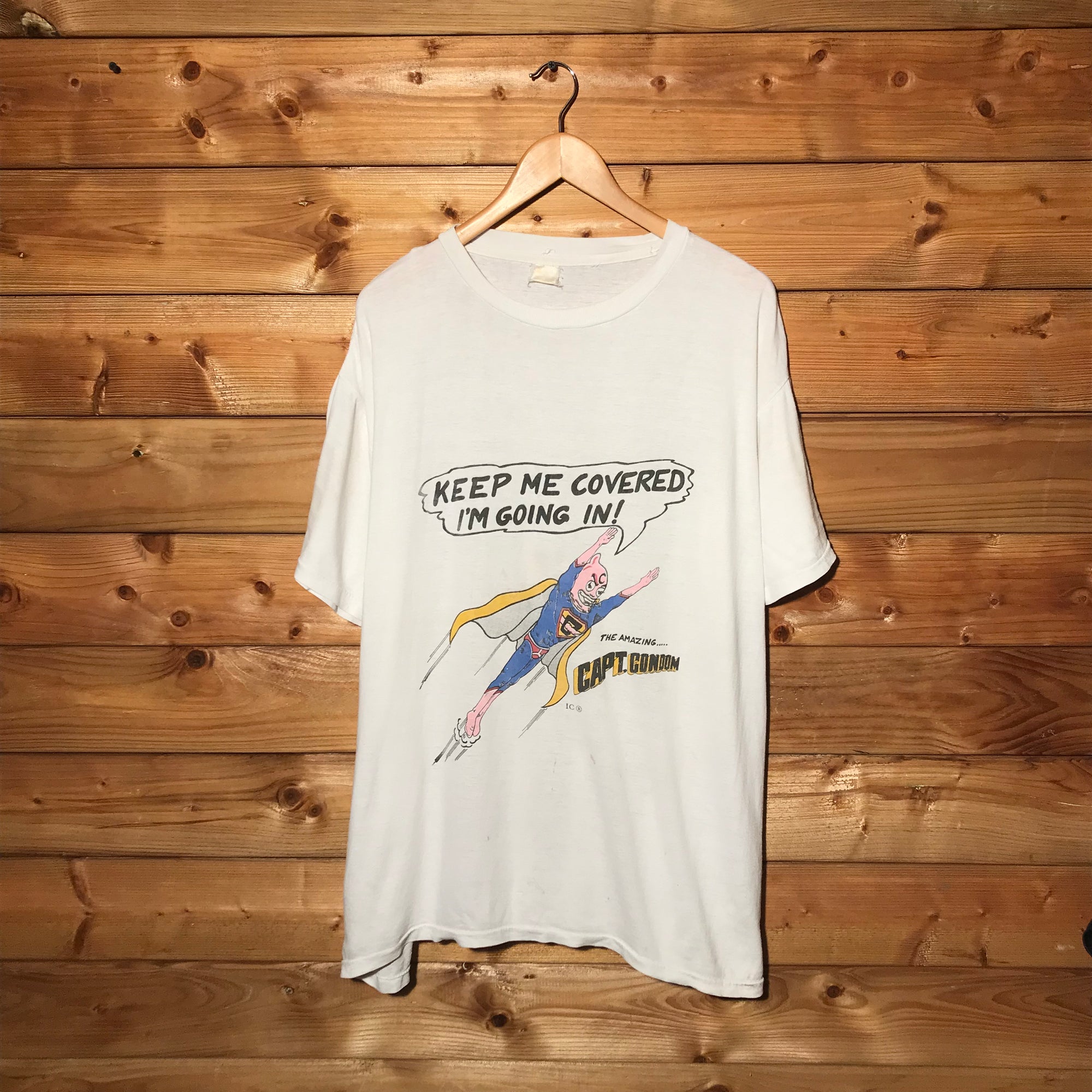 90s The Amazing Captain Condom t shirt