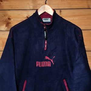 90s Puma Spellout quarter zip fleece sweatshirt