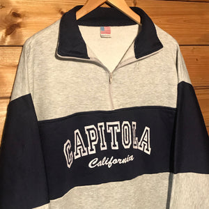 90s Capitola California Spellout half zip sweatshirt
