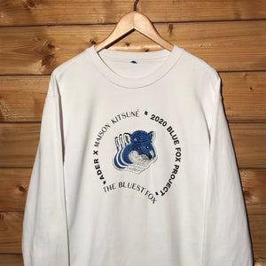 2020 Ader Error x Maison Kitsune Blue Fox sweatshirt