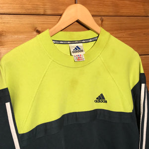 90s Adidas Striped Split sweatshirt