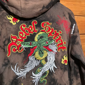 Rebel Spirit Snakes zip up hoodie