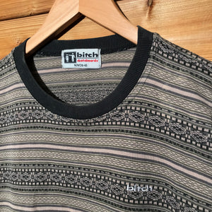 90s Bitch Skateboards Striped Patterned t shirt