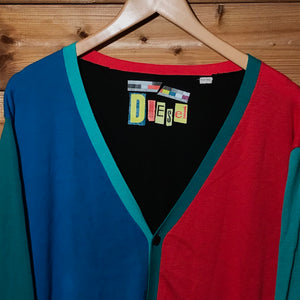 90s Diesel Colourblock button up sweatshirt