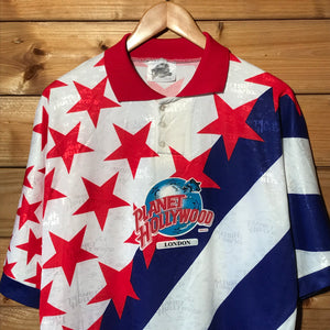 1990 Planet Hollywood London polo t shirt